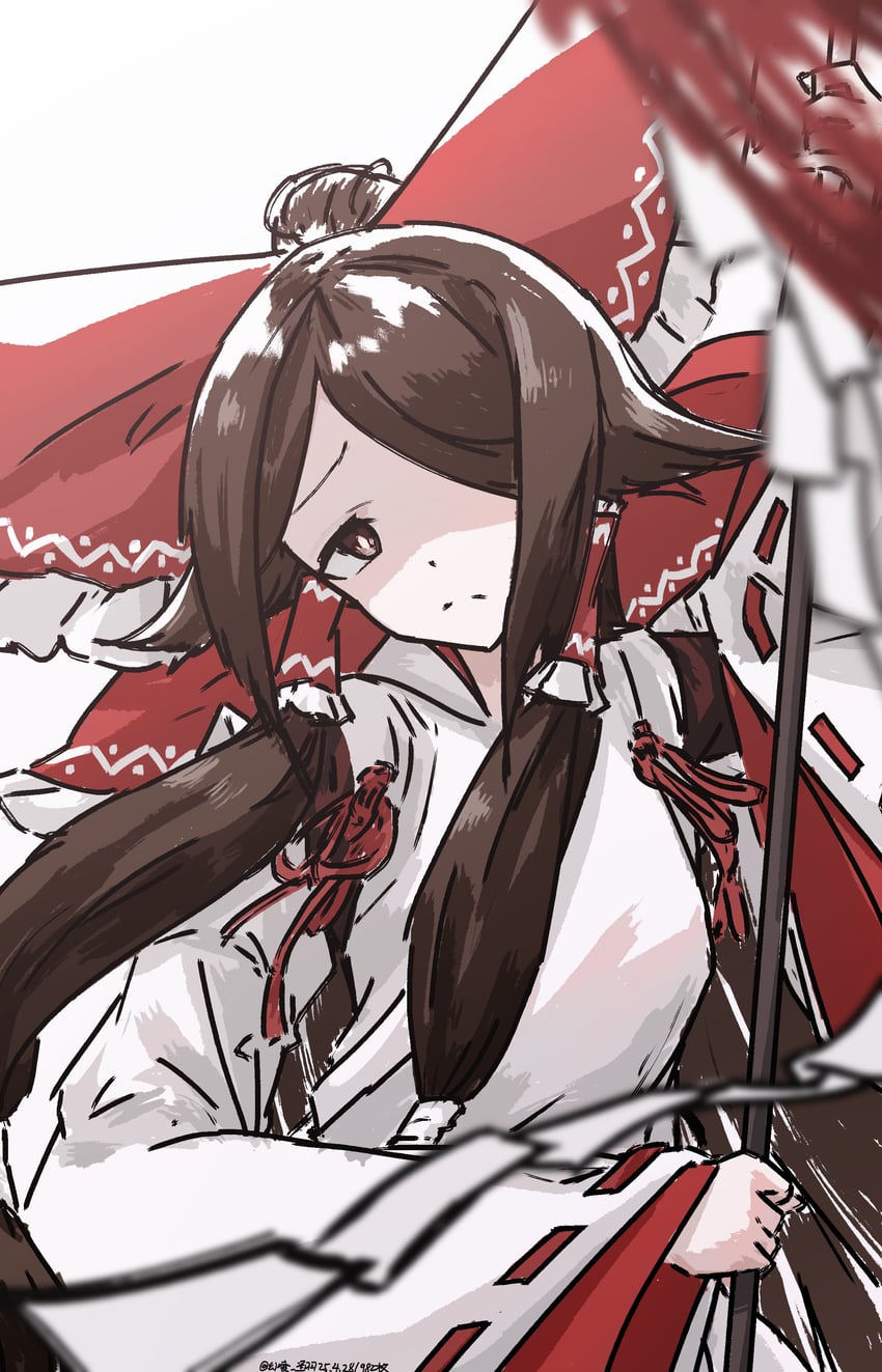 gensokyo's first hakurei miko (touhou and 1 more) drawn by ve1024