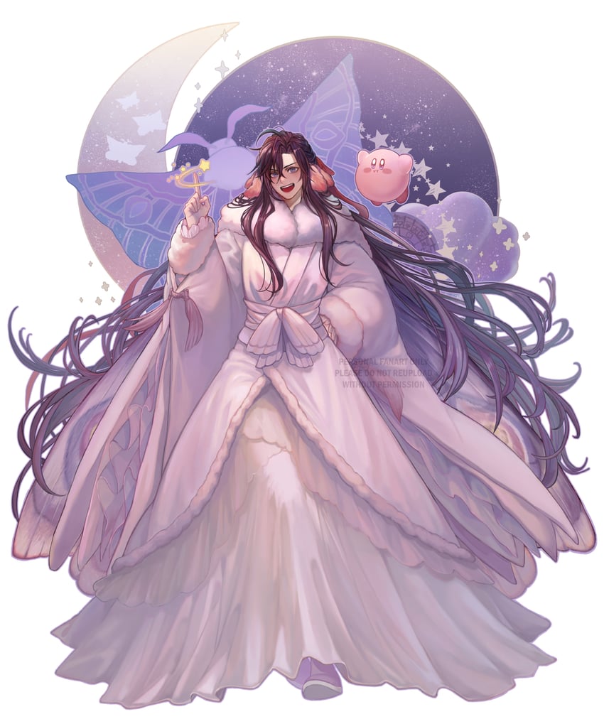 kirby and wei wuxian (kirby and 1 more) drawn by ganen_cheese