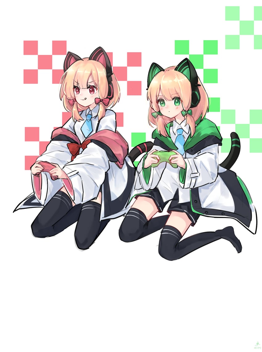 momoi and midori (blue archive) drawn by sang_yuchen