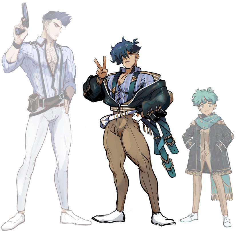 satou kotarou and danyal baron (fairytale police hoe department) drawn by idoraad