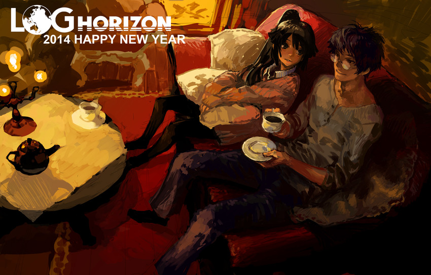 akatsuki and shiroe (log horizon) drawn by william_chacha