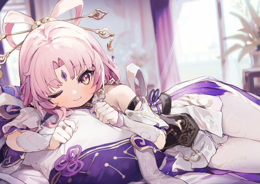 fu xuan (honkai and 1 more) drawn by coria