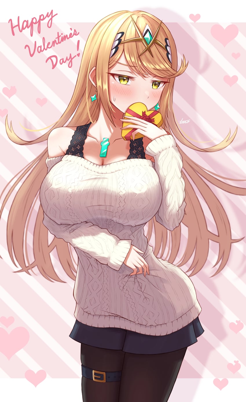 mythra (xenoblade chronicles and 1 more) drawn by taro_(peach_taro51)
