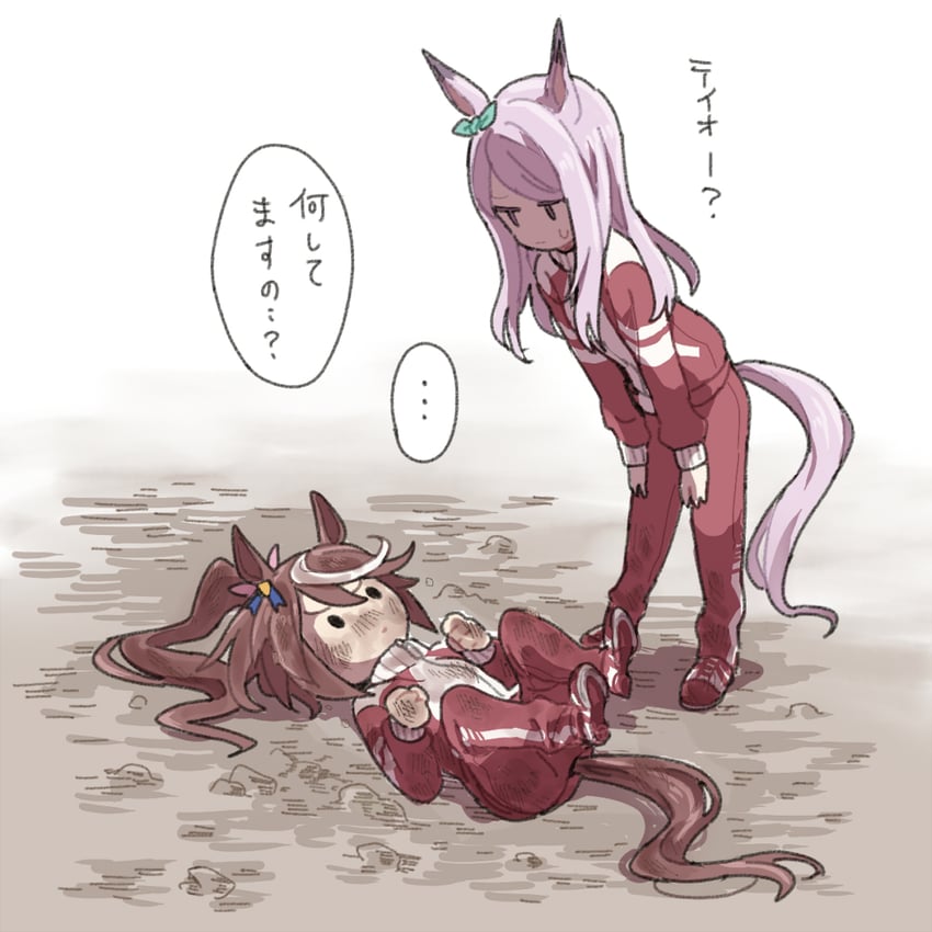 mejiro mcqueen and tokai teio (umamusume) drawn by ree_(re-19)