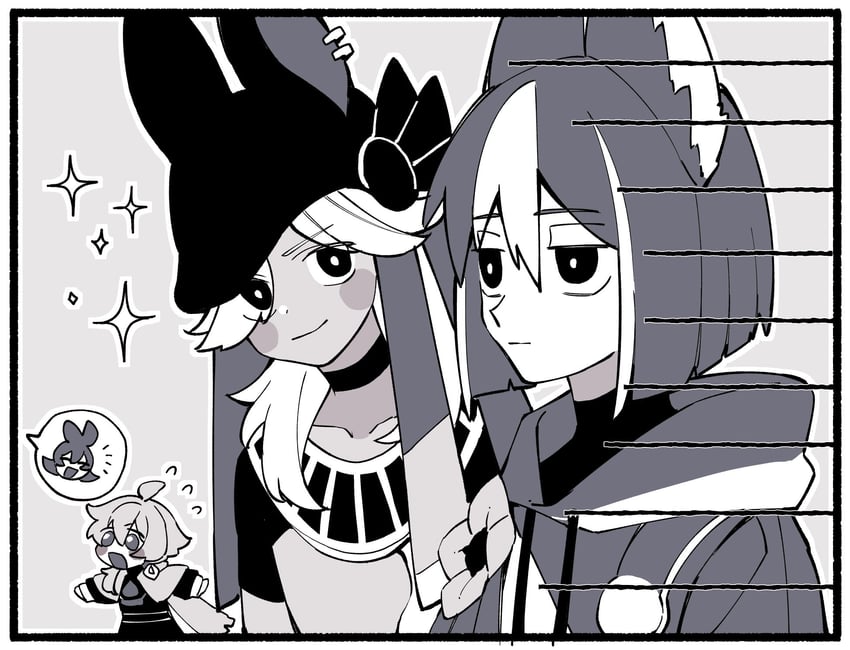 amber, tighnari, cyno, and collei (genshin impact) drawn by nploser