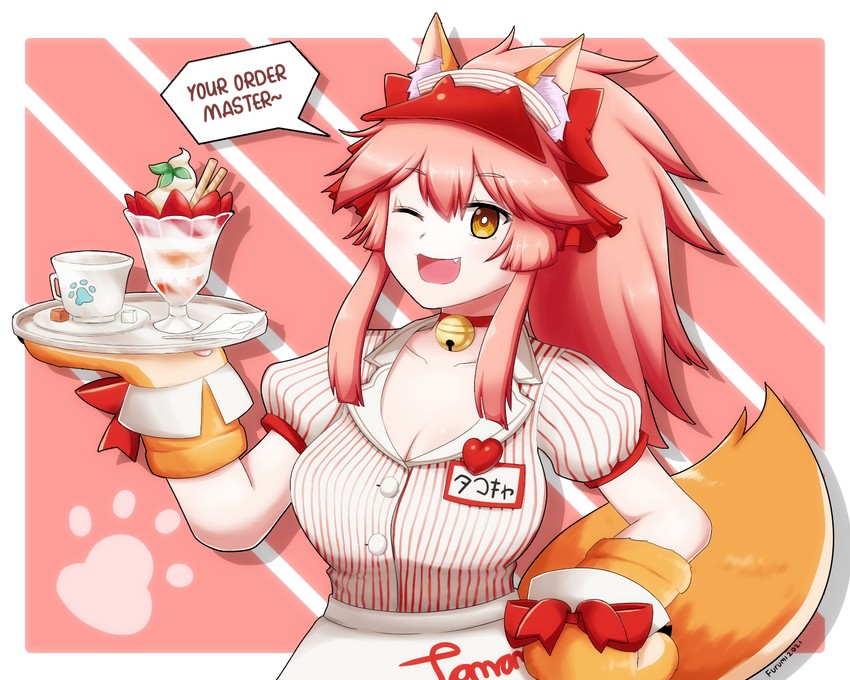 tamamo and tamamo cat (fate and 1 more) drawn by keita_naruzawa