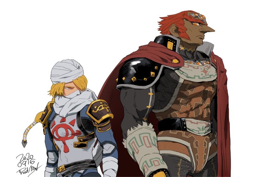 ganondorf and sheik (the legend of zelda and 1 more) drawn by assemblerones