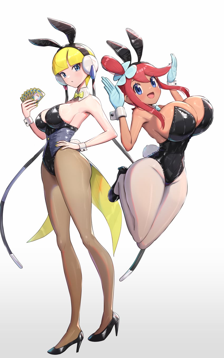 skyla and elesa (pokemon and 2 more) drawn by gonzarez