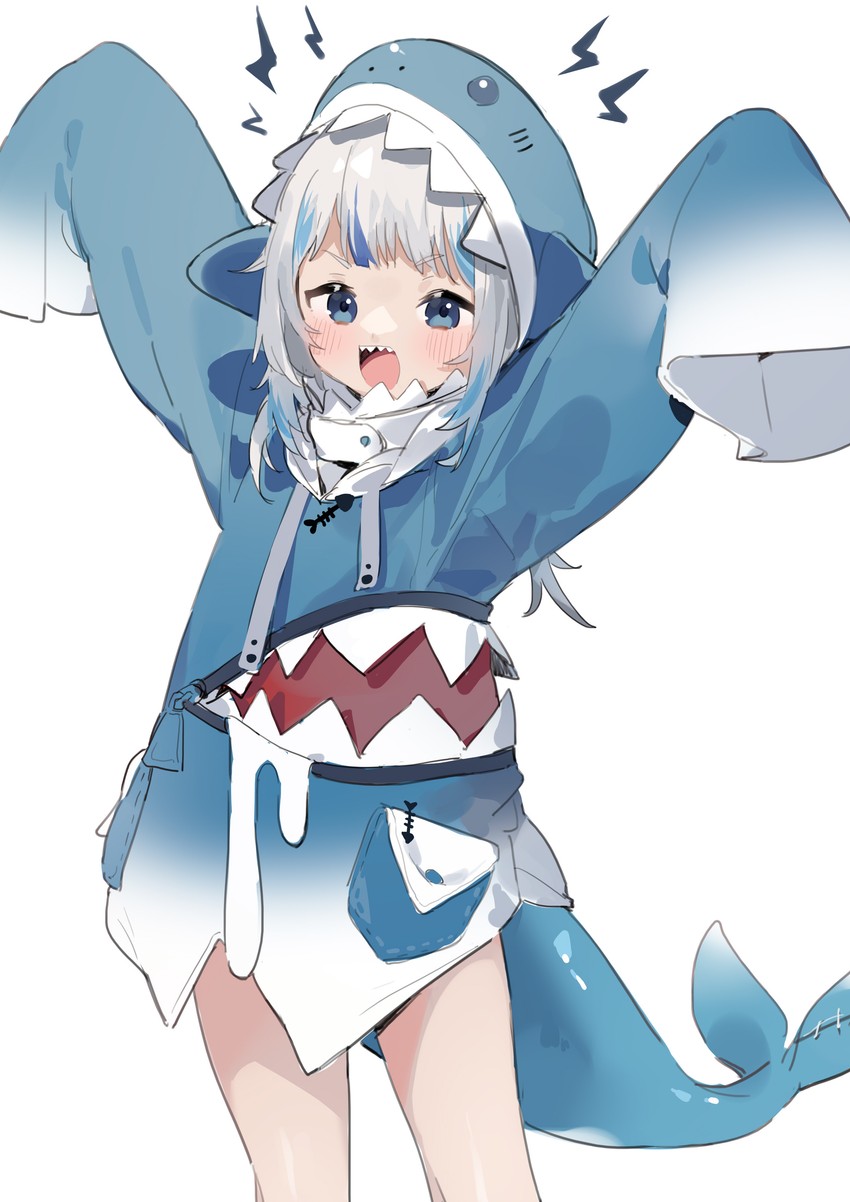 gawr gura (hololive and 1 more) drawn by sh_(shinh)