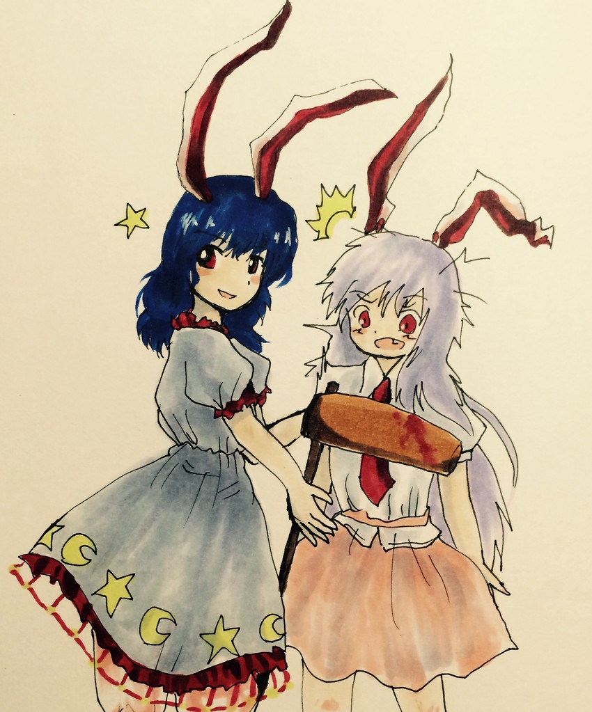 reisen udongein inaba and seiran (touhou) drawn by yoshi_datto