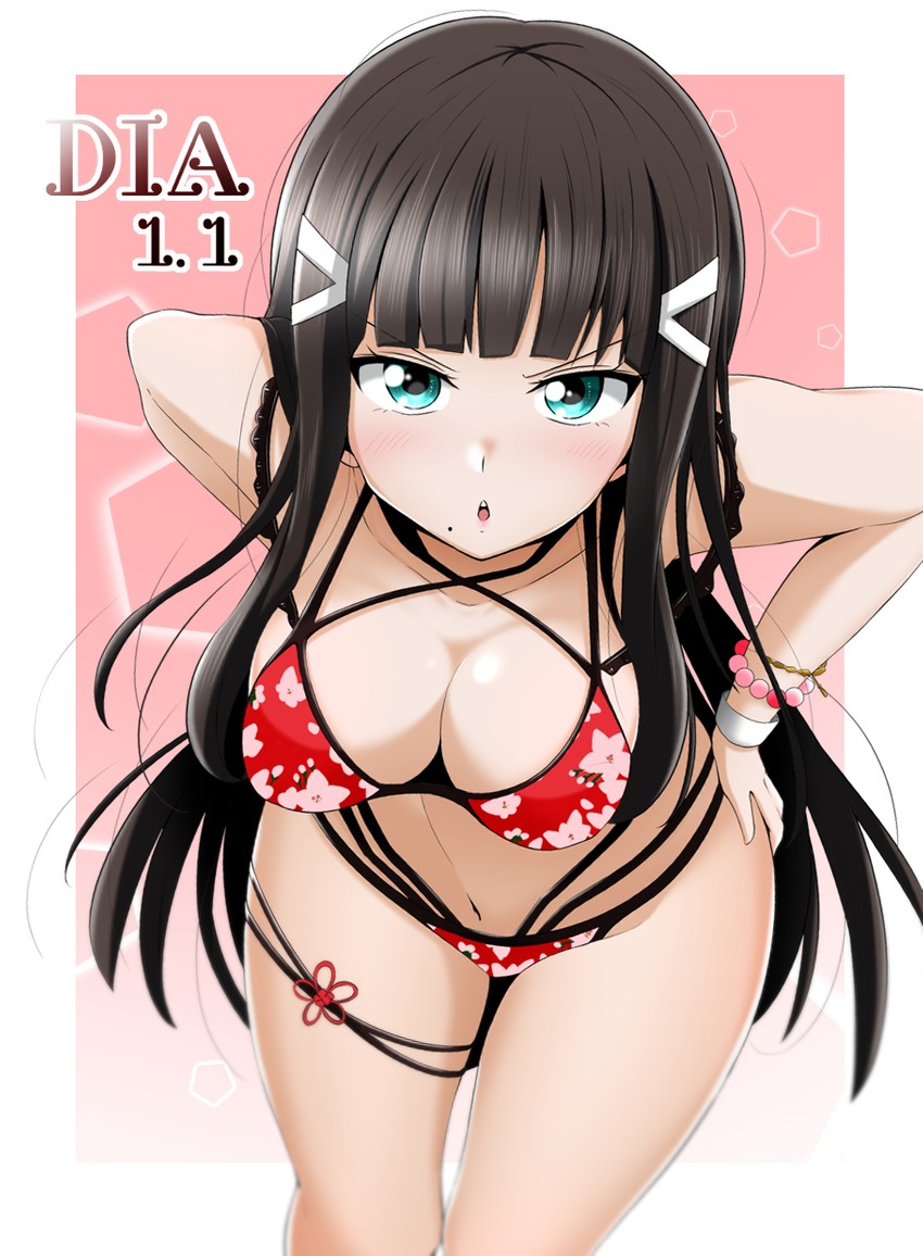 kurosawa dia (love live! and 1 more) drawn by kirisaki_reina