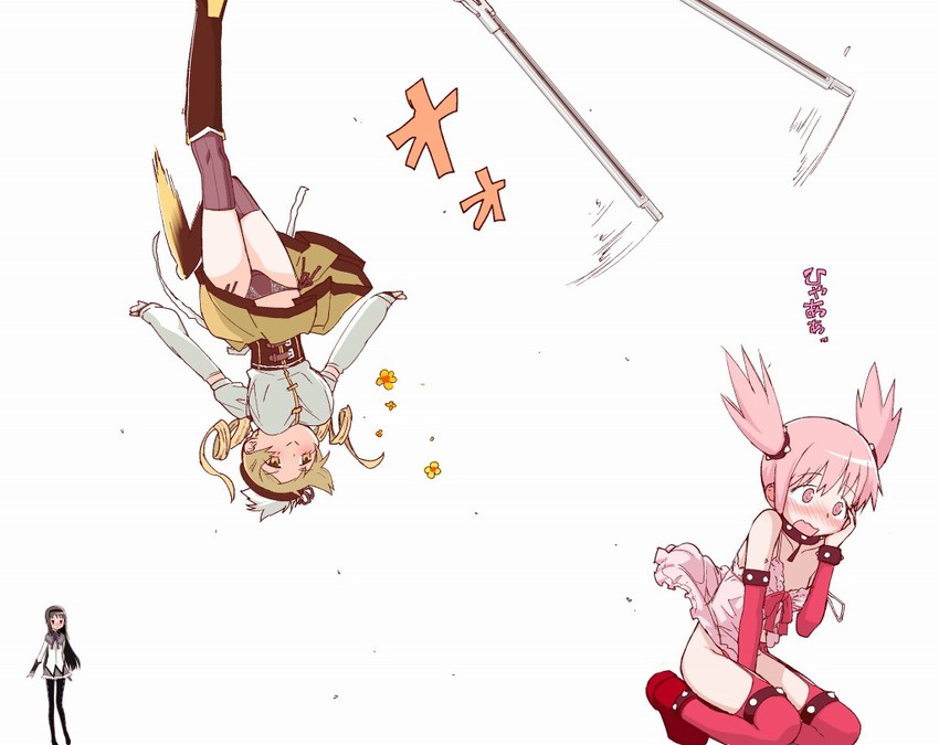 akemi homura, kaname madoka, and tomoe mami (mahou shoujo madoka magica) drawn by teri_terio