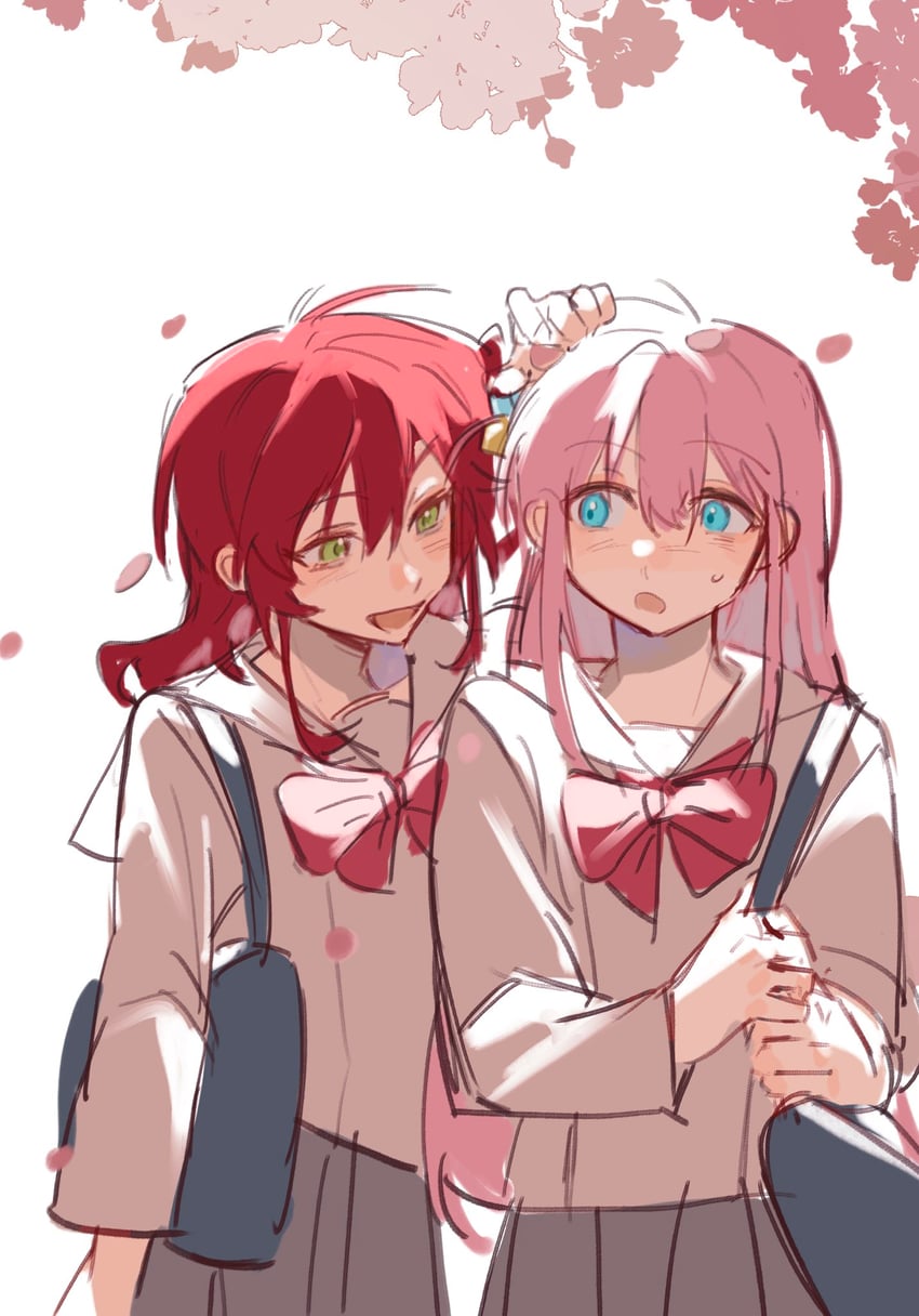 gotoh hitori and kita ikuyo (bocchi the rock!) drawn by lingyi