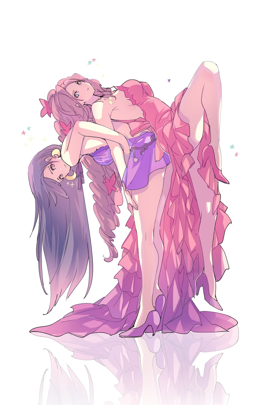 tifa lockhart and aerith gainsborough (final fantasy and 2 more) drawn by shoji_sakura