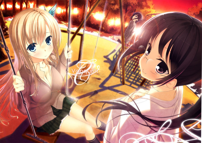 kashiwazaki sena, mikazuki yozora, and shiguma rika (boku wa tomodachi ga sukunai) drawn by kagome_(traumatize)