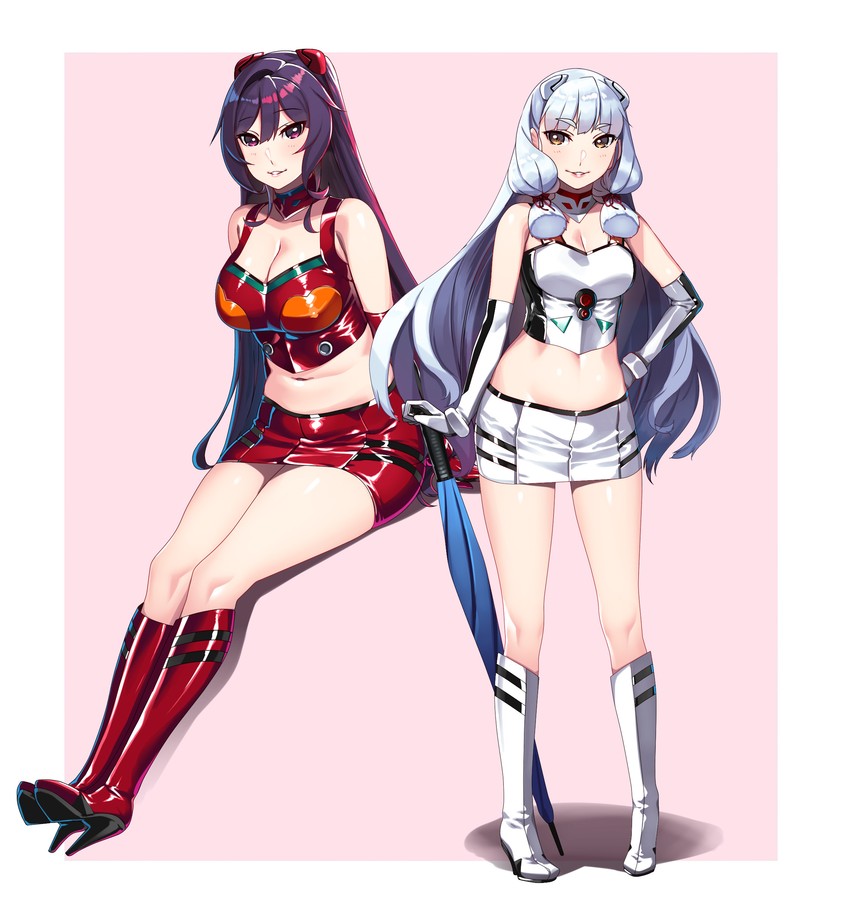 souryuu asuka langley, ayanami rei, murakumo, and hie (original and 2 more) drawn by hiememiko