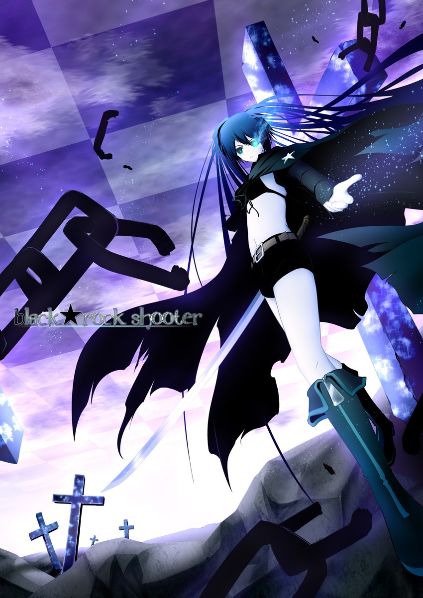 black rock shooter (black rock shooter) drawn by inaba_usagi_(rabbit_works)