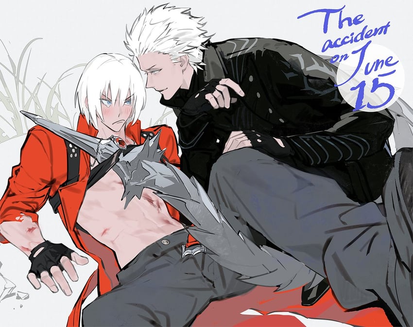 dante and vergil (devil may cry and 2 more) drawn by argentum_1121