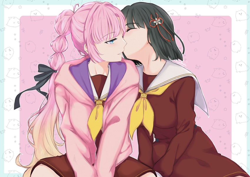 momose ginko and anyoji hime (love live! and 1 more) drawn by ranmaro
