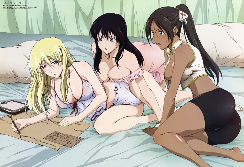 sigyn erster, cleo saubraffe, and narvi (megami magazine and 1 more) drawn by norita_takumo
