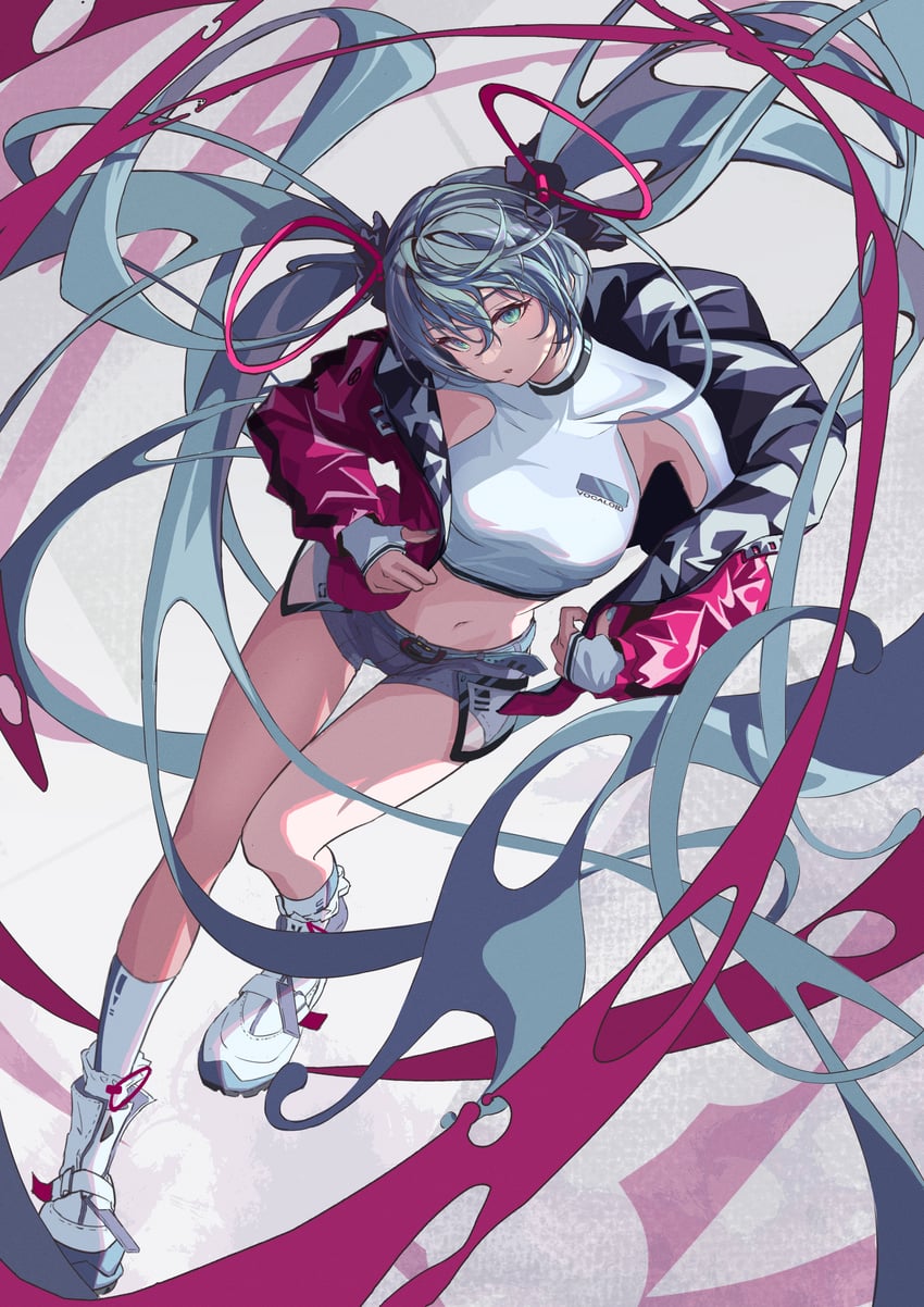 hatsune miku (vocaloid and 1 more) drawn by kurohanesawa