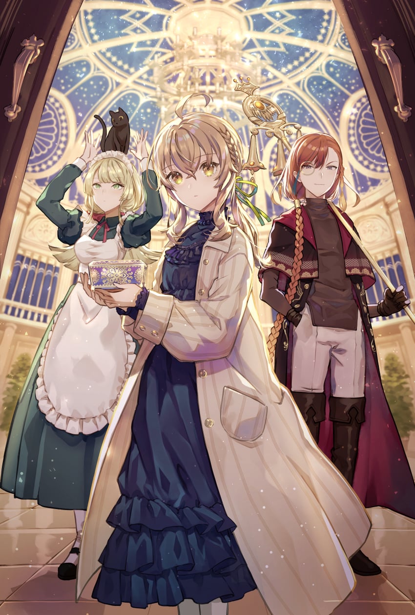 monica everett, nero, rynzbelfeid, and louis miller (silent witch) drawn by fujimi_nanna