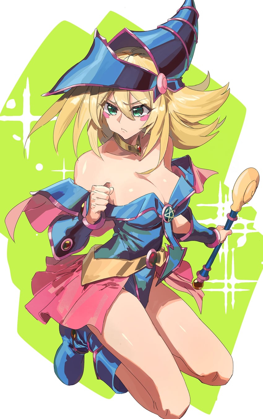 dark magician girl (yu-gi-oh!) drawn by canvas_(pixiv_45094655)
