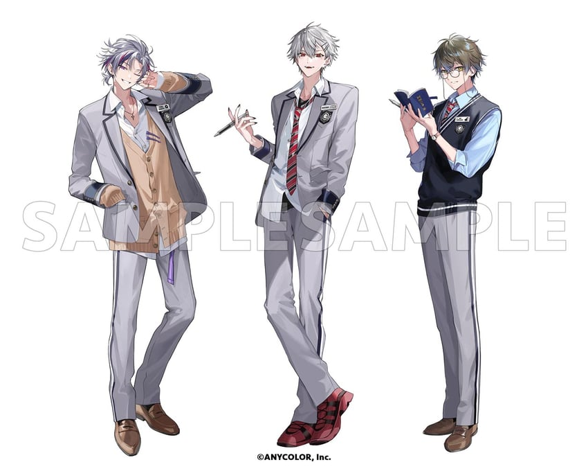 kuzuha, ike eveland, and fuwa minato (nijisanji and 1 more) drawn by itefu