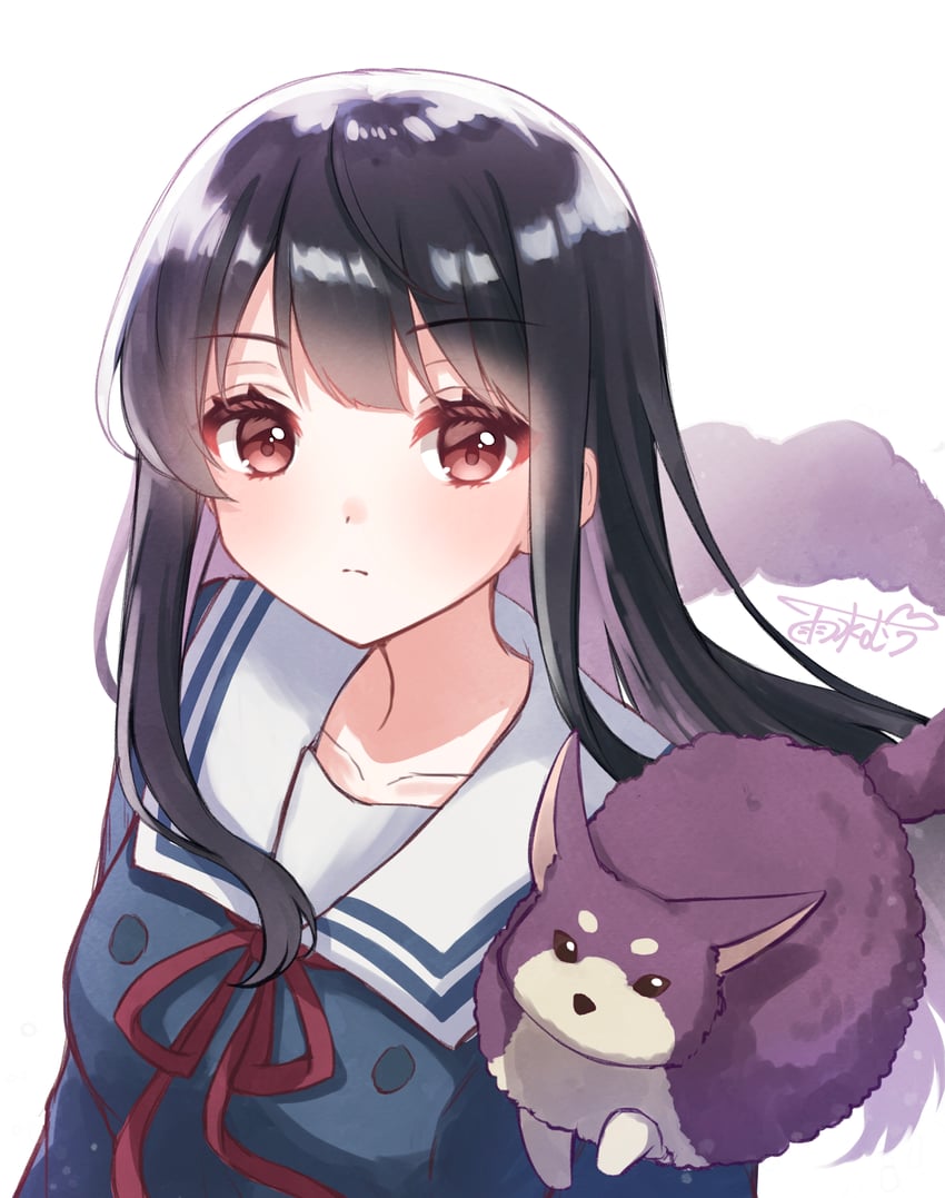 nase mitsuki and yakiimo (kyoukai no kanata) drawn by usui_muu