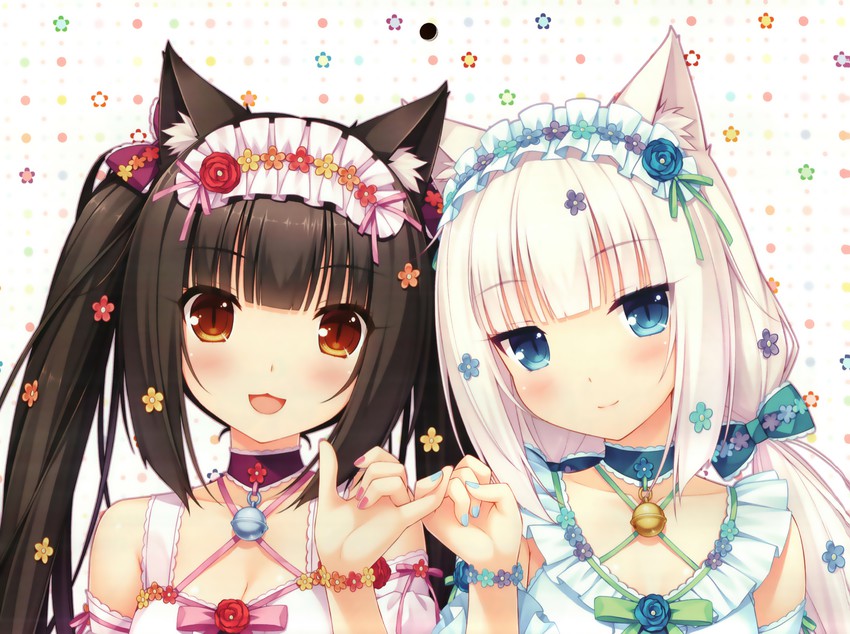 chocola and vanilla (nekopara) drawn by sayori_(neko_works)