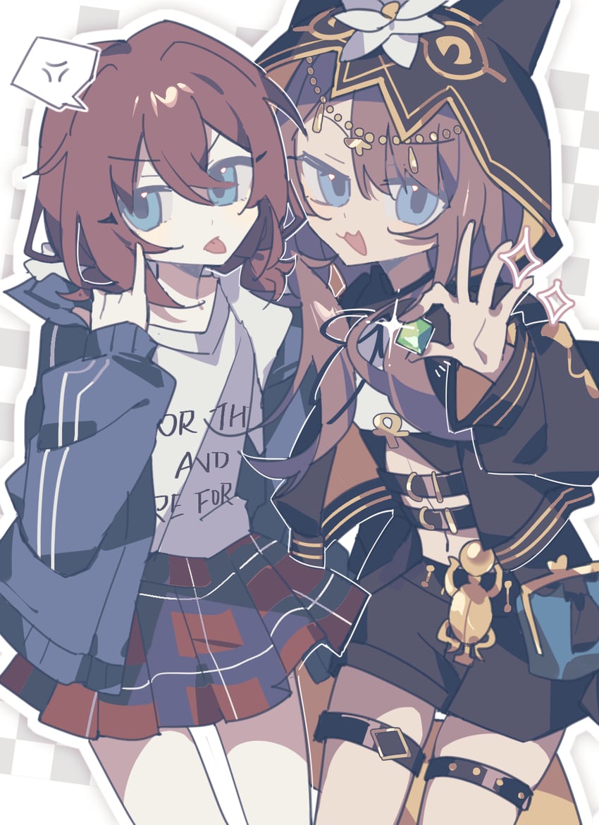 iseri nina and pepe (arknights and 1 more) drawn by sen_(5710265)
