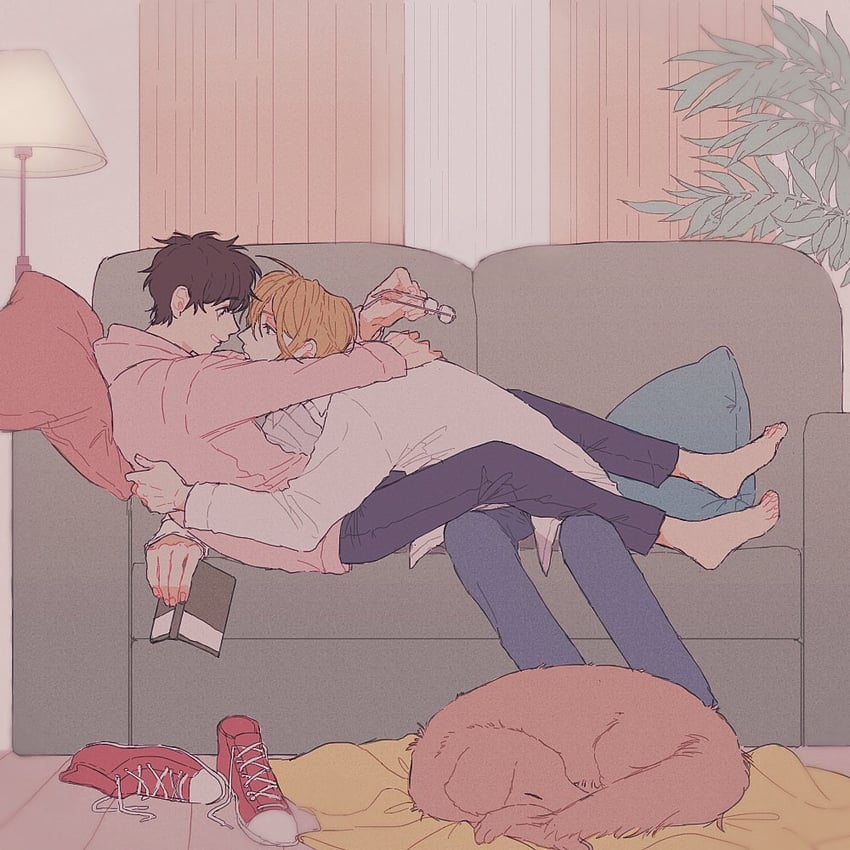 ash lynx and okumura eiji (banana fish) drawn by a_co_pi