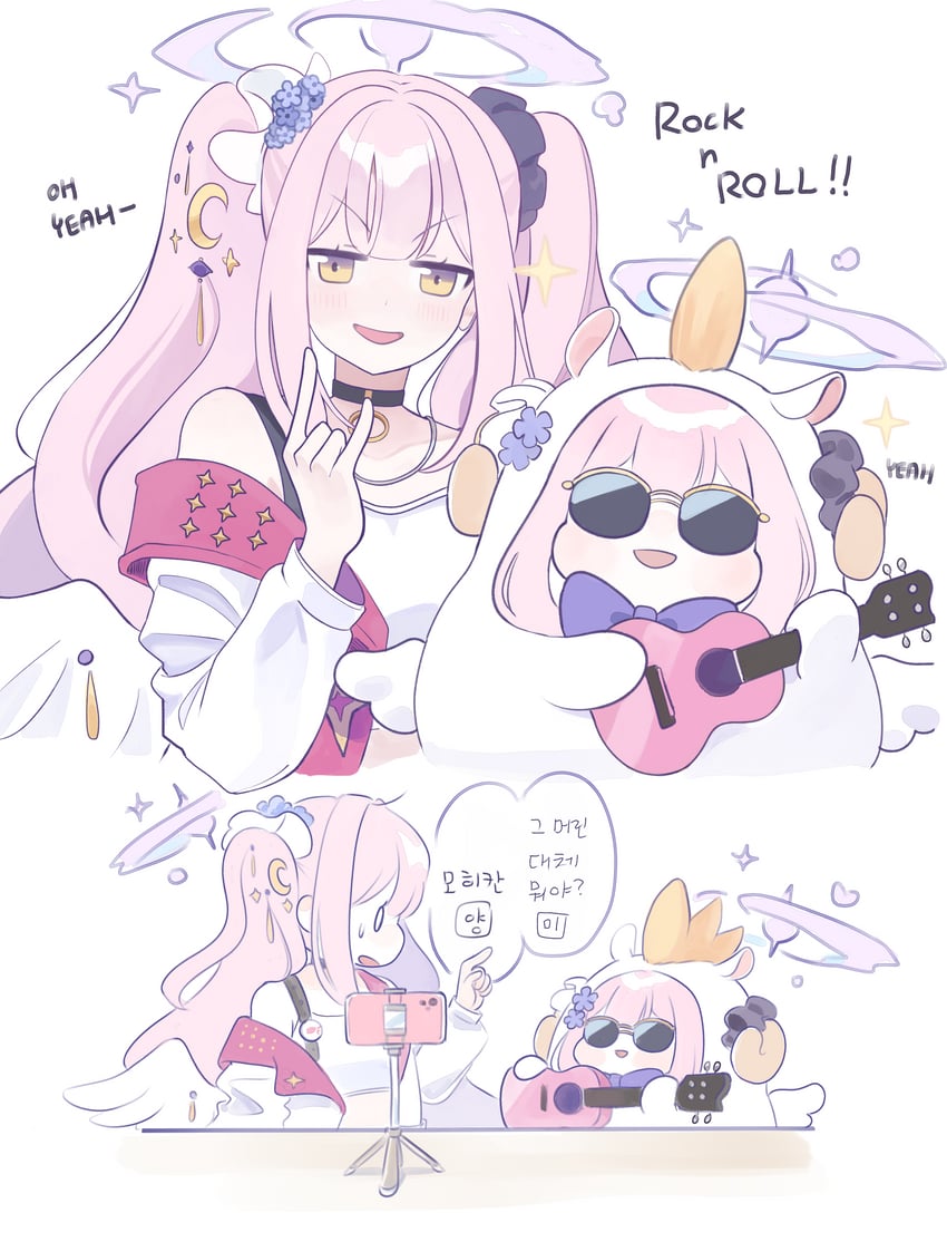 mika and trinity student (blue archive) drawn by ekoru