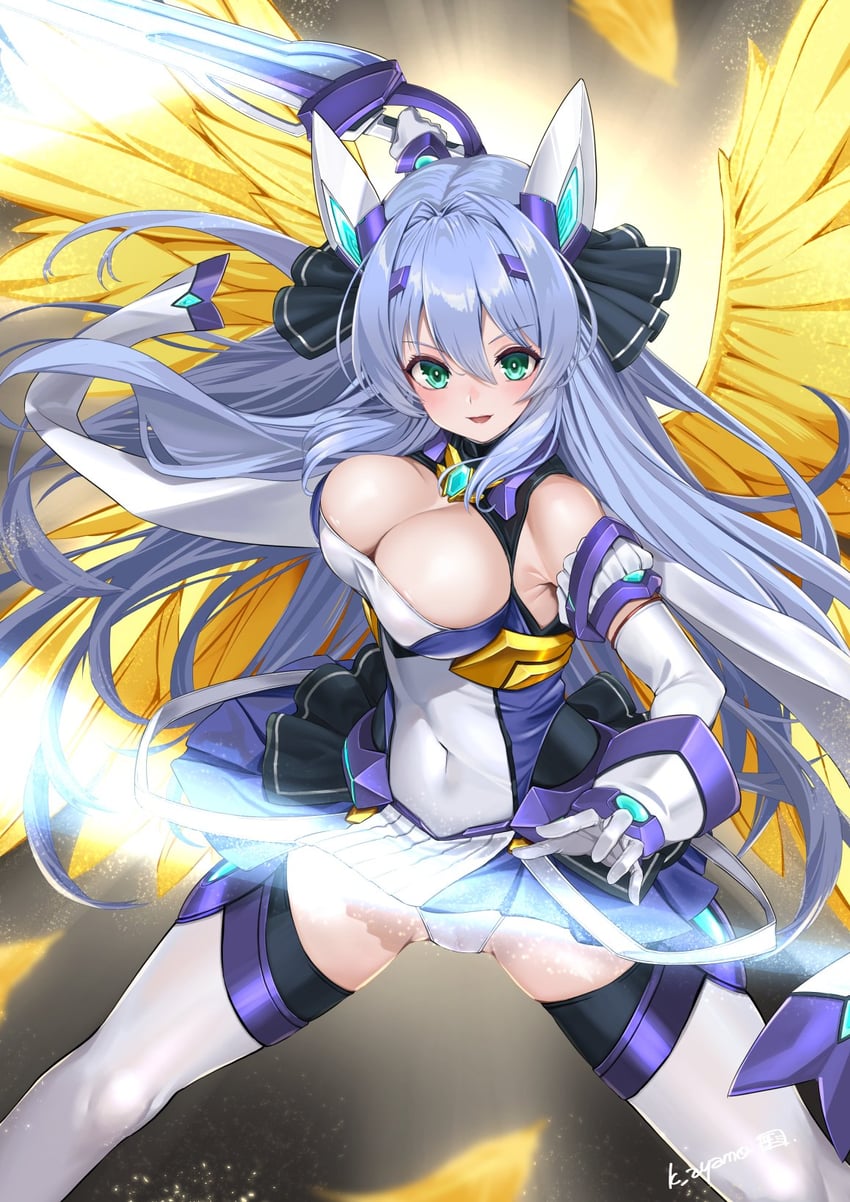 katsuragi marina and exs-tia (kouyoku senki exs-tia) drawn by ayamo_kaoru