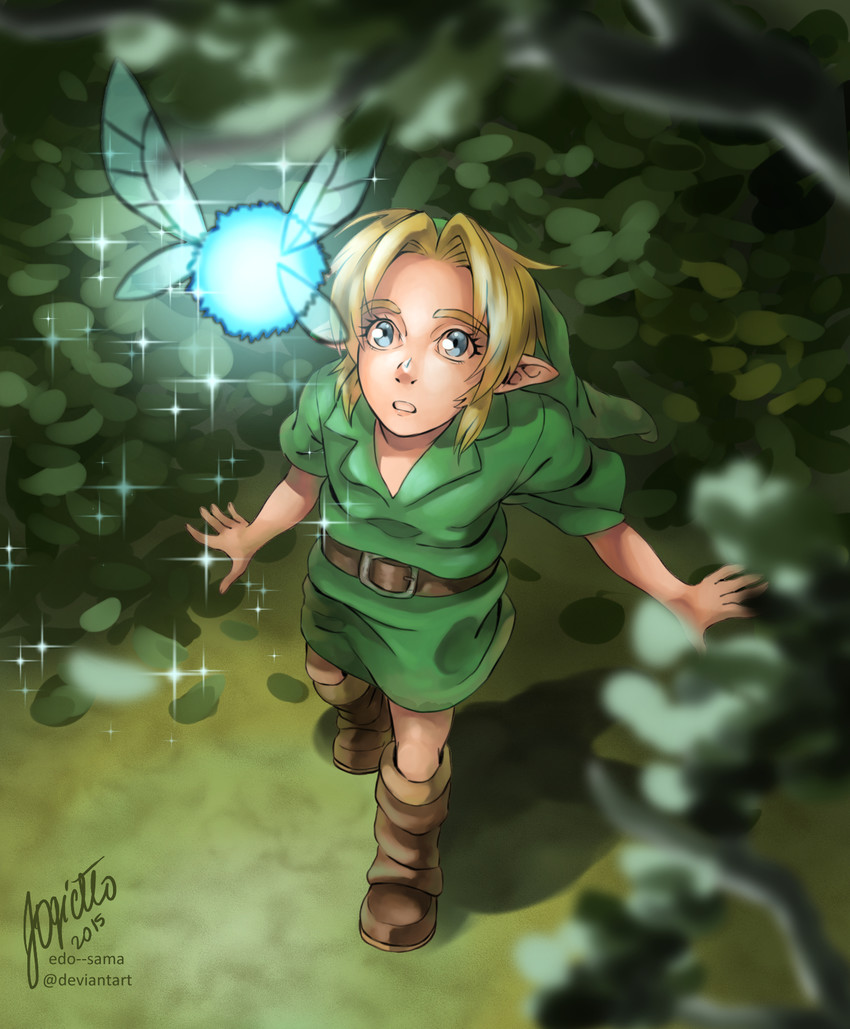 link and navi (the legend of zelda and 1 more) drawn by edo-sama