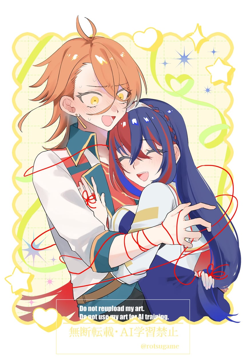 female alear and pandreo (fire emblem and 1 more) drawn by rororotsu