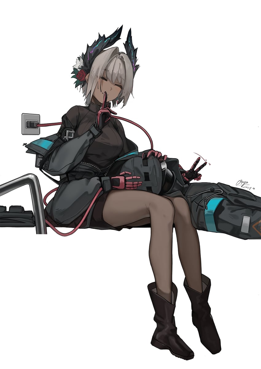 doctor and raidian (arknights) drawn by orga_(orgacl)