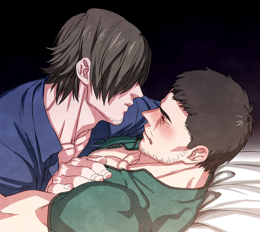 leon s. kennedy and chris redfield (resident evil and 1 more) drawn by castella