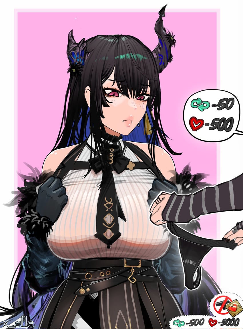 shiori novella and nerissa ravencroft (hololive and 1 more) drawn by e11e