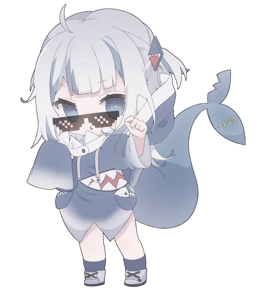 gawr gura (hololive and 1 more) drawn by hocmiya