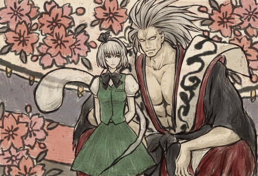 konpaku youmu and minazuki zankuro (touhou and 2 more) drawn by mugennagi