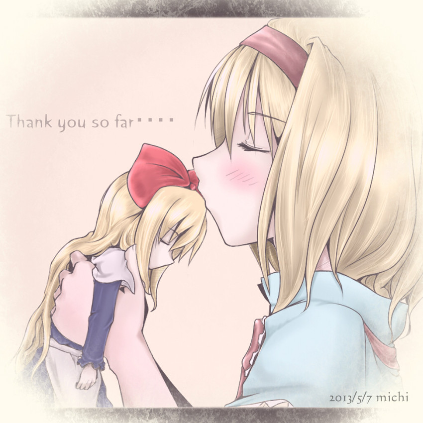 alice margatroid and shanghai doll (touhou) drawn by aosiro-michi