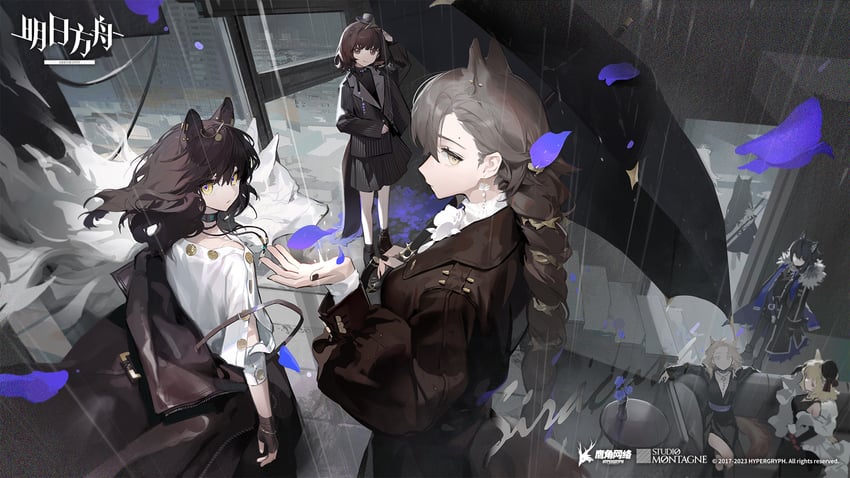 texas, lappland, texas the omertosa, penance, sora, and 4 more (arknights) drawn by iris_yi