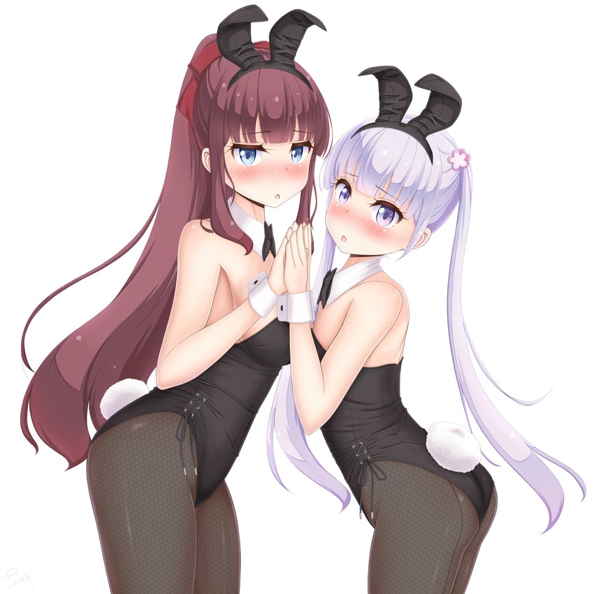 suzukaze aoba and takimoto hifumi (new game!) drawn by sainohikari