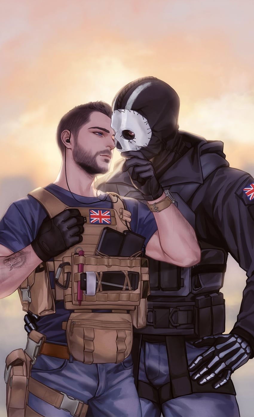ghost and soap (call of duty and 1 more) drawn by zhyphenth