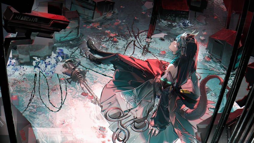 xaihi (arknights and 1 more) drawn by xiaoraini