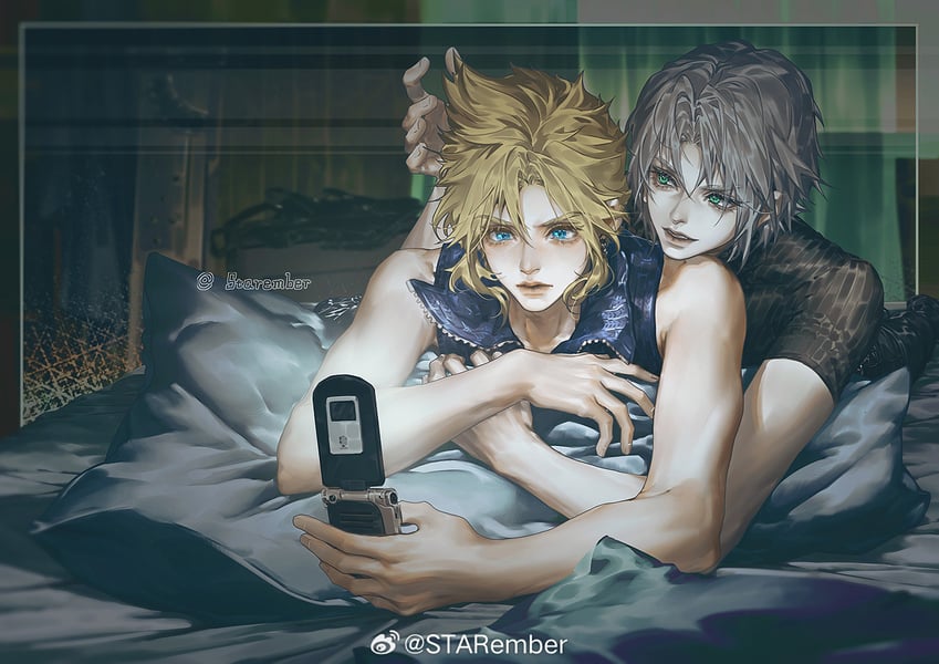 cloud strife and sephiroth (final fantasy and 1 more) drawn by starember