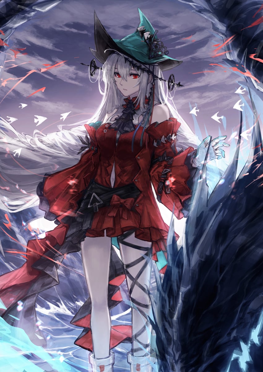skadi, skadi the corrupting heart, and skadi's seaborn (arknights) drawn by xiangping_luo