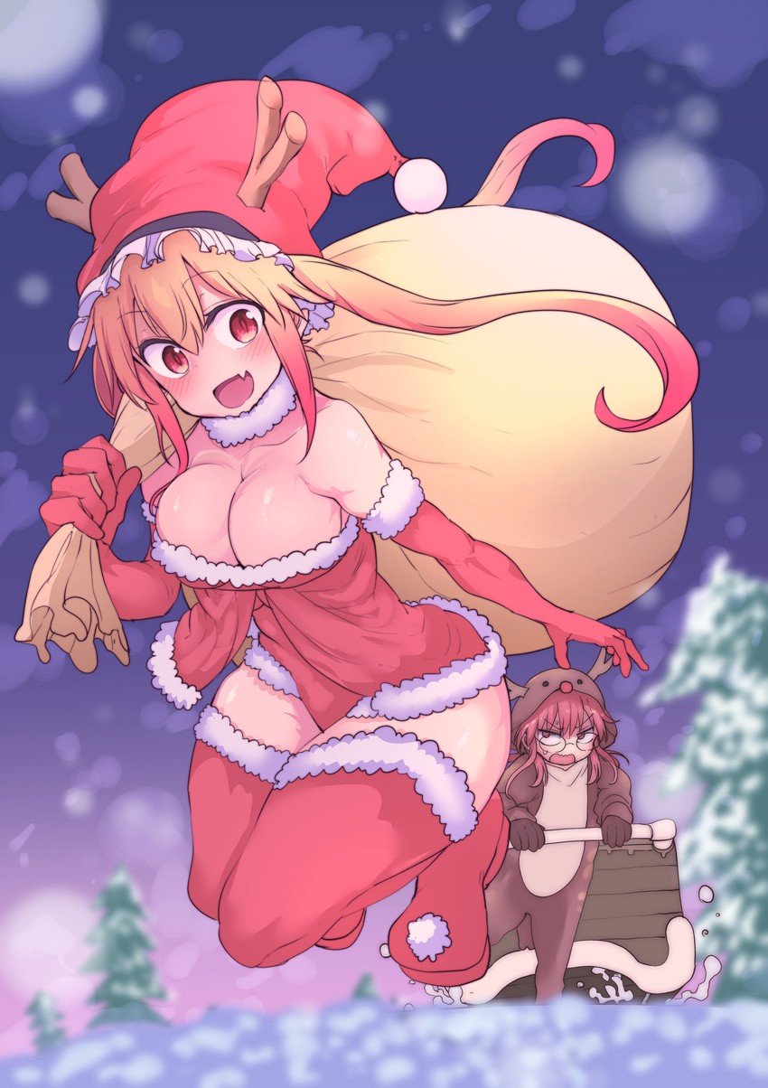 tohru and kobayashi (kobayashi-san chi no maidragon) drawn by cool-kyou_shinja