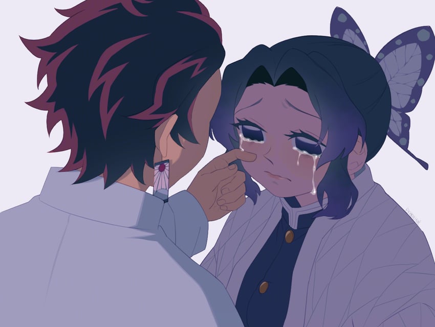 kochou shinobu and kamado tanjirou (original and 1 more) drawn by user_fhwv8447